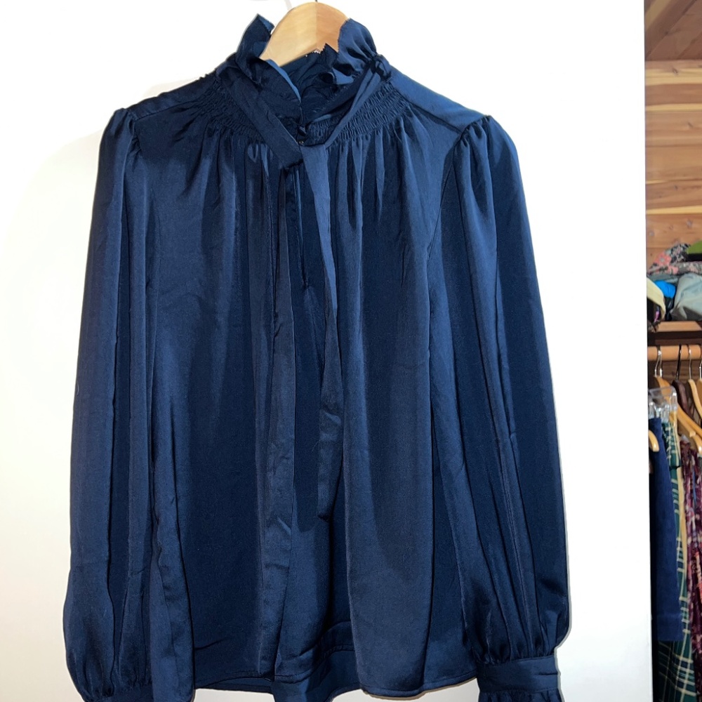 Banana Republic Blouse, Navy, Size M